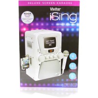 iSing Deluxe Karaoke Machine with Screen, White   556318744